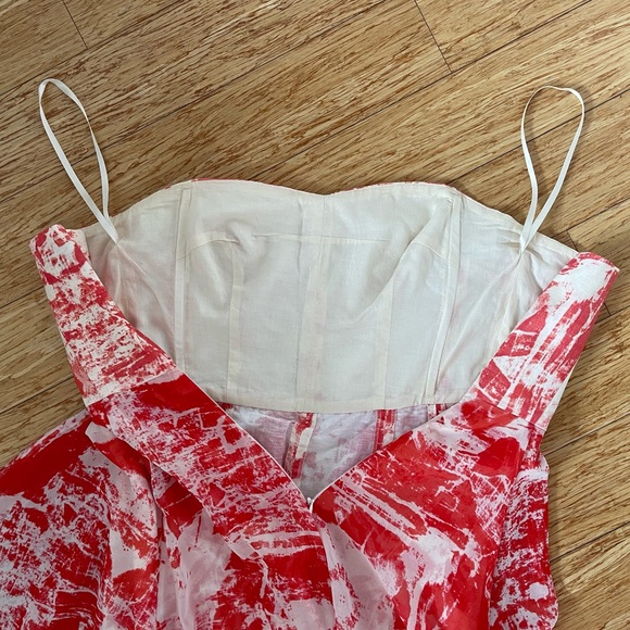 French Connection - strapless dress with high-low skirt - Picture 4 of 7